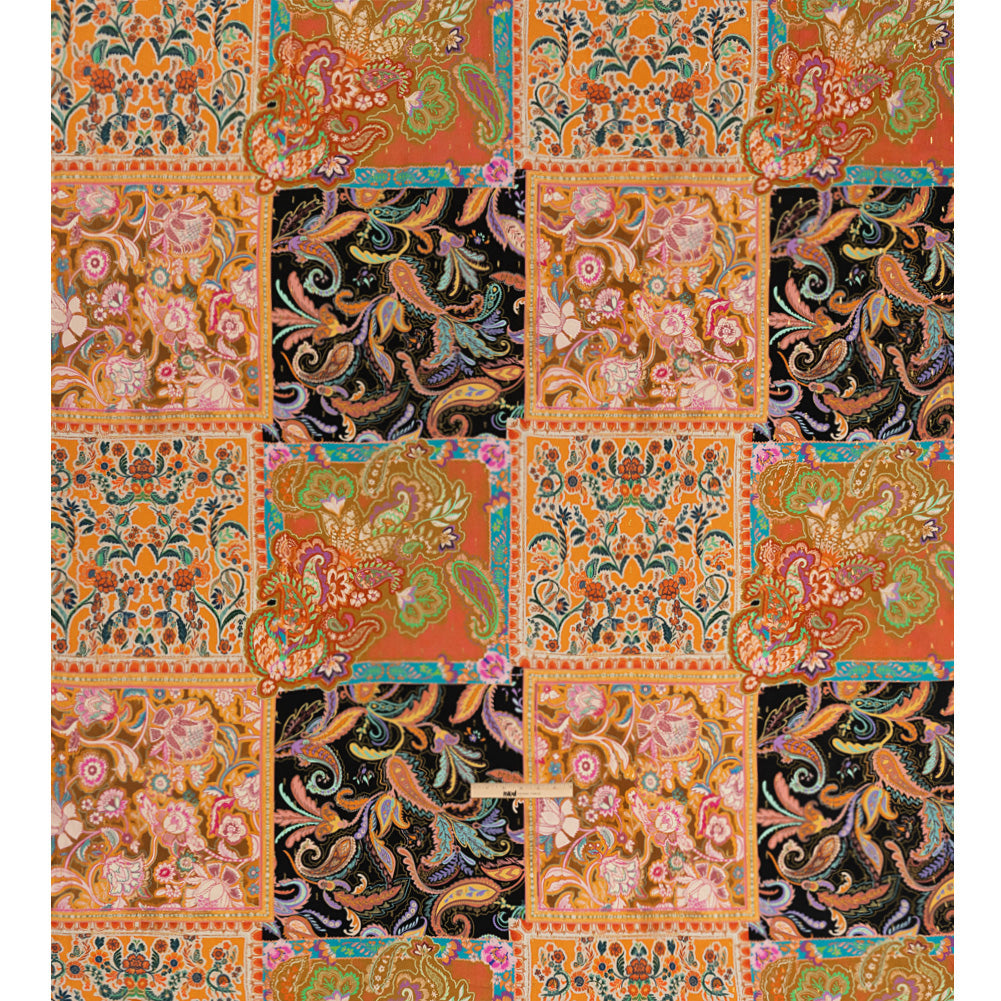 Mood Exclusive Queen of Tangerine Metallic Dotted Crinkled Viscose Crepe Drape
