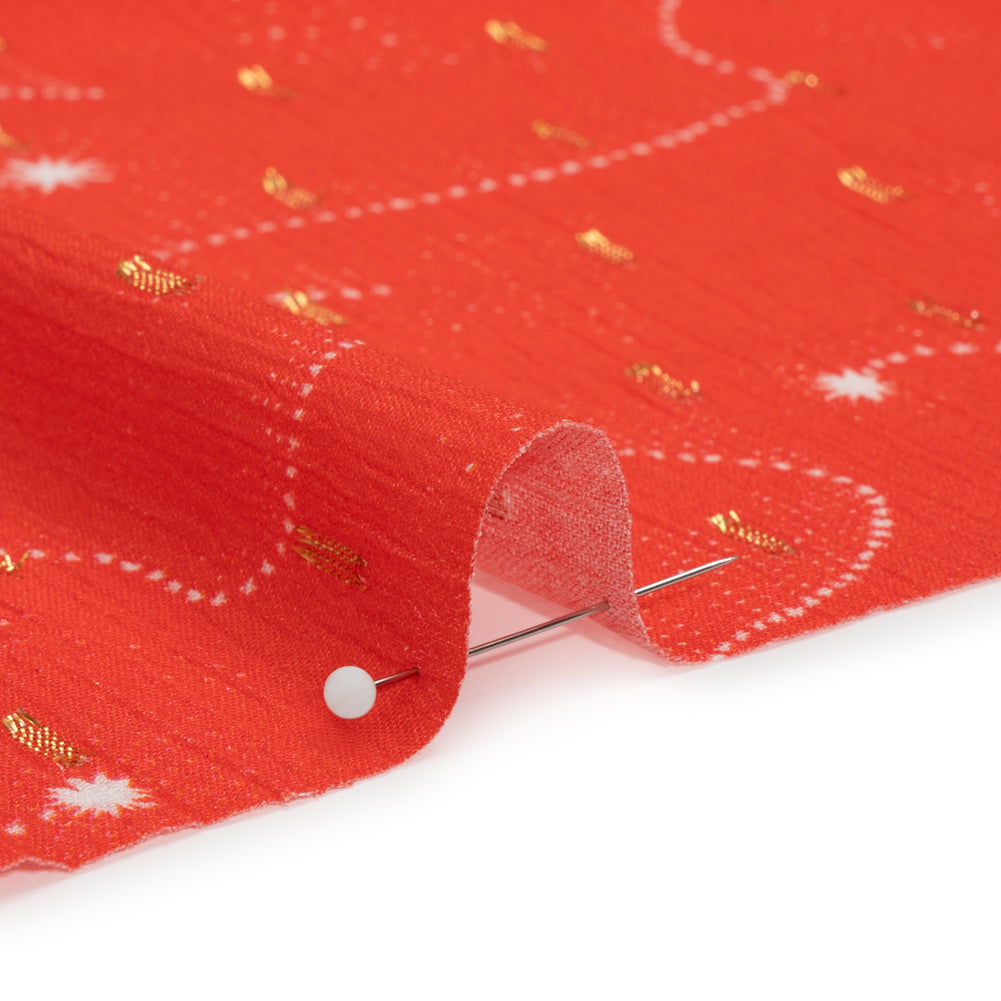 Mood Exclusive Wish for Joy Metallic Dotted Crinkled Viscose Crepe Folded