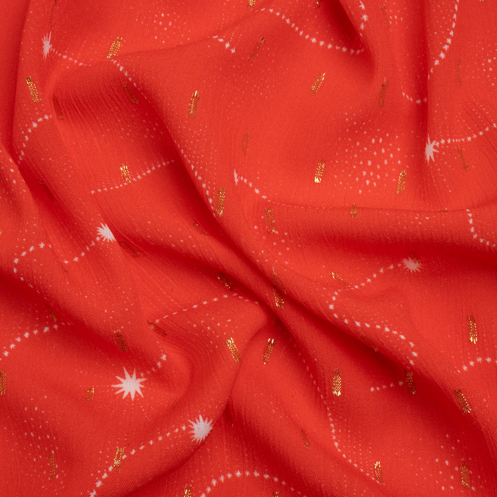 Mood Exclusive Wish for Joy Metallic Dotted Crinkled Viscose Crepe