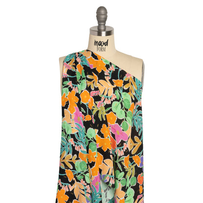 Mood Exclusive Black Easy Days Metallic Dotted Crinkled Viscose Crepe Detail