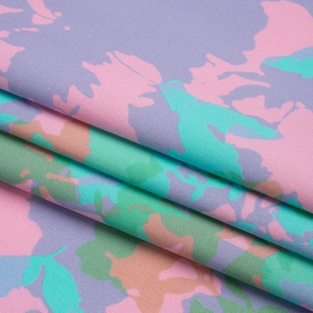Mood Exclusive Turquoise Soft Shade Stretch Brushed Cotton Twill Folded