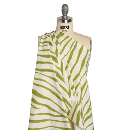 Mood Exclusive Kiwi Zebra Chic Stretch Brushed Cotton Twill Drape
