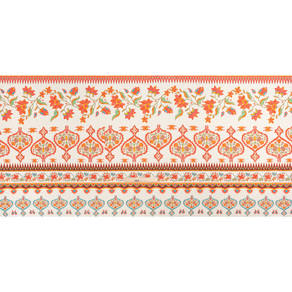 Viscose Crepe Panel - Orange Orante Floral - Mood Exclusive Tea Kettle Treats Drape