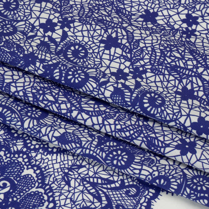 Mood Exclusive Ultramarine Two Sugar Cubes Cotton Poplin Folded