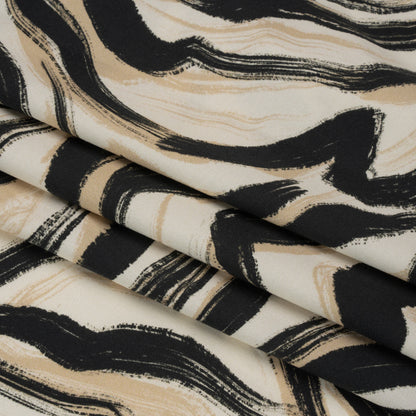 Mood Exclusive Beige Shifting Sands Stretch Cotton Poplin Folded