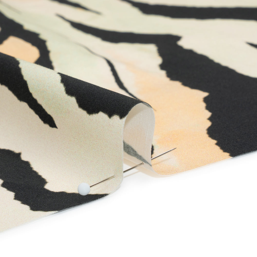 Mood Exclusive Yellow Zebrine Zeal Stretch Cotton Poplin Detail