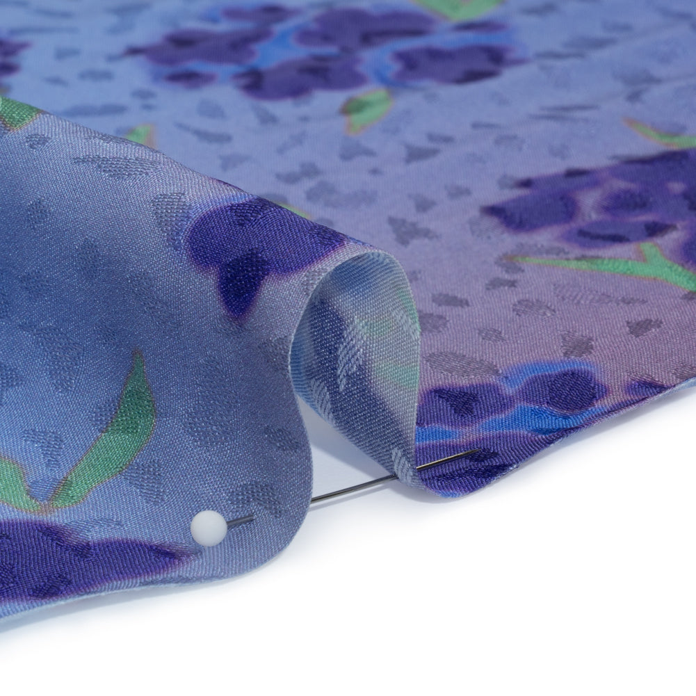 Mood Exclusive Blue New Growth Sustainable Animal Spots Viscose Jacquard Folded