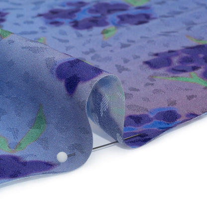 Mood Exclusive Blue New Growth Sustainable Animal Spots Viscose Jacquard Folded