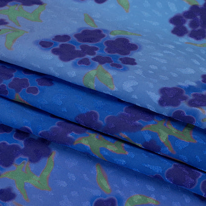 Mood Exclusive Blue New Growth Sustainable Animal Spots Viscose Jacquard Full