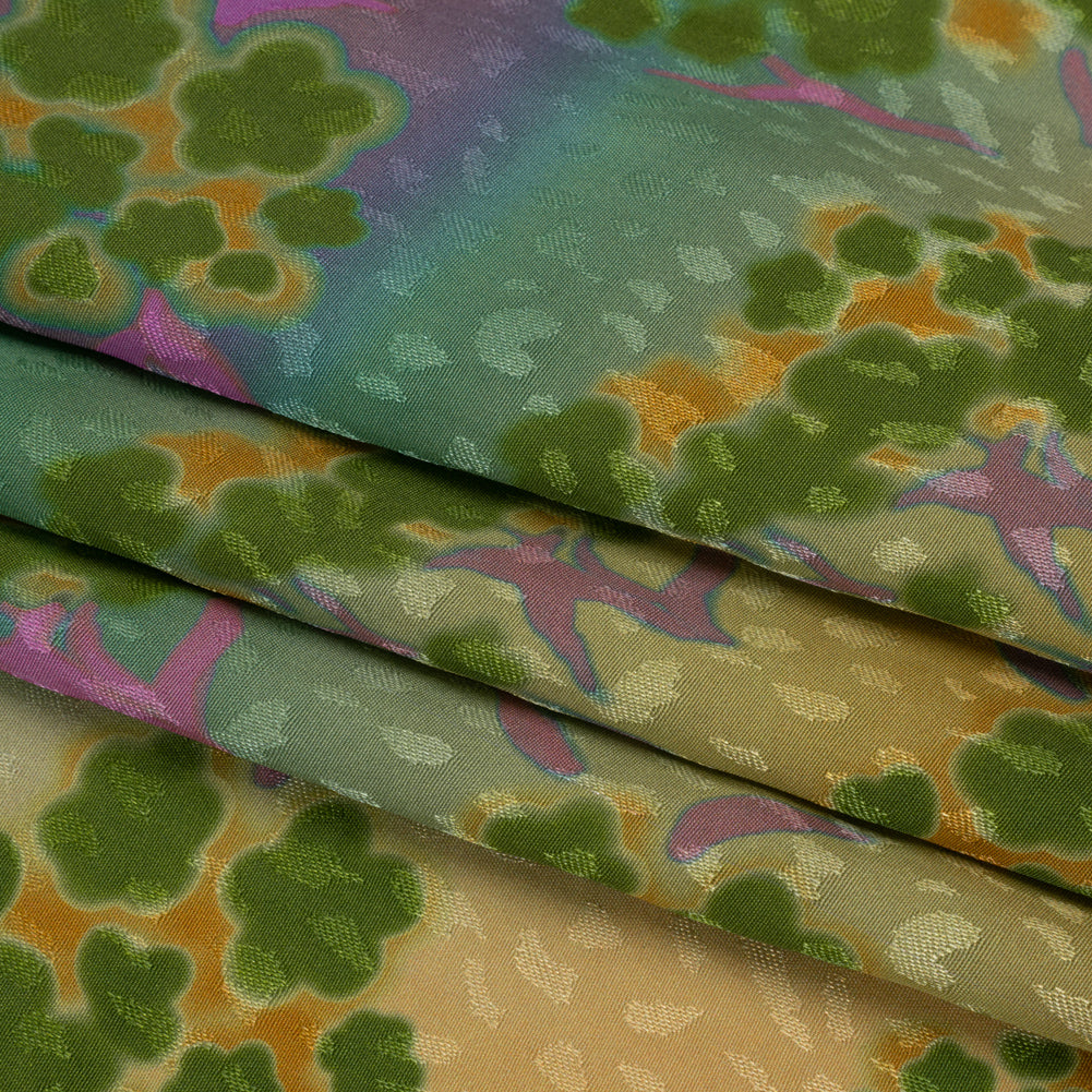 Mood Exclusive Green New Growth Sustainable Animal Spots Viscose Jacquard Full