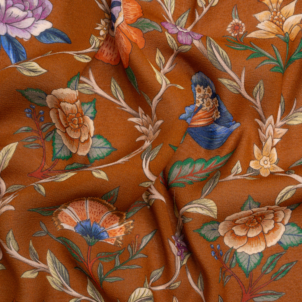 Mood Exclusive Brown Musee des Fleurs Viscose Georgette