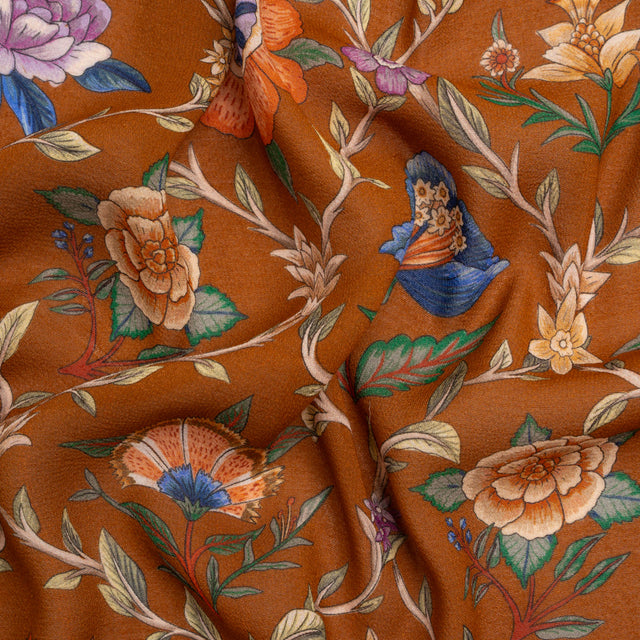 Mood Exclusive Brown Musee des Fleurs Viscose Georgette
