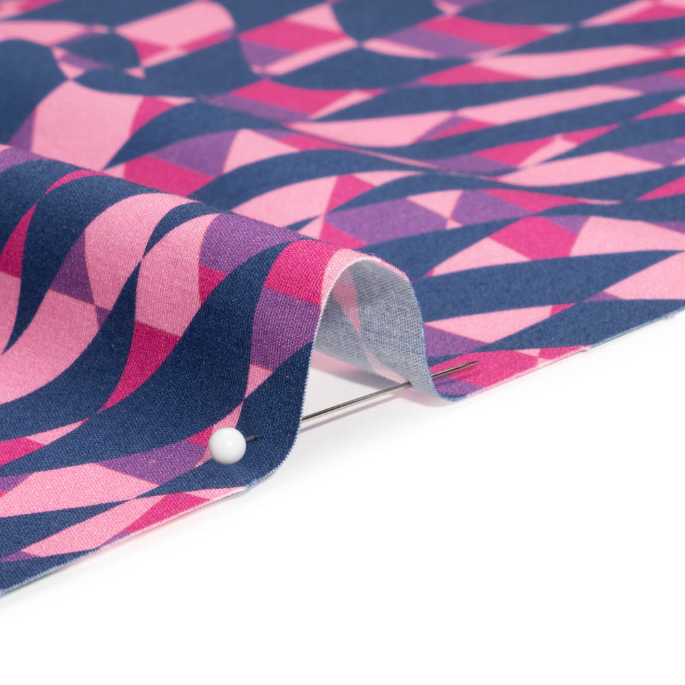 Mood Exclusive Pink Picnic Pantomime Stretch Cotton Poplin Detail