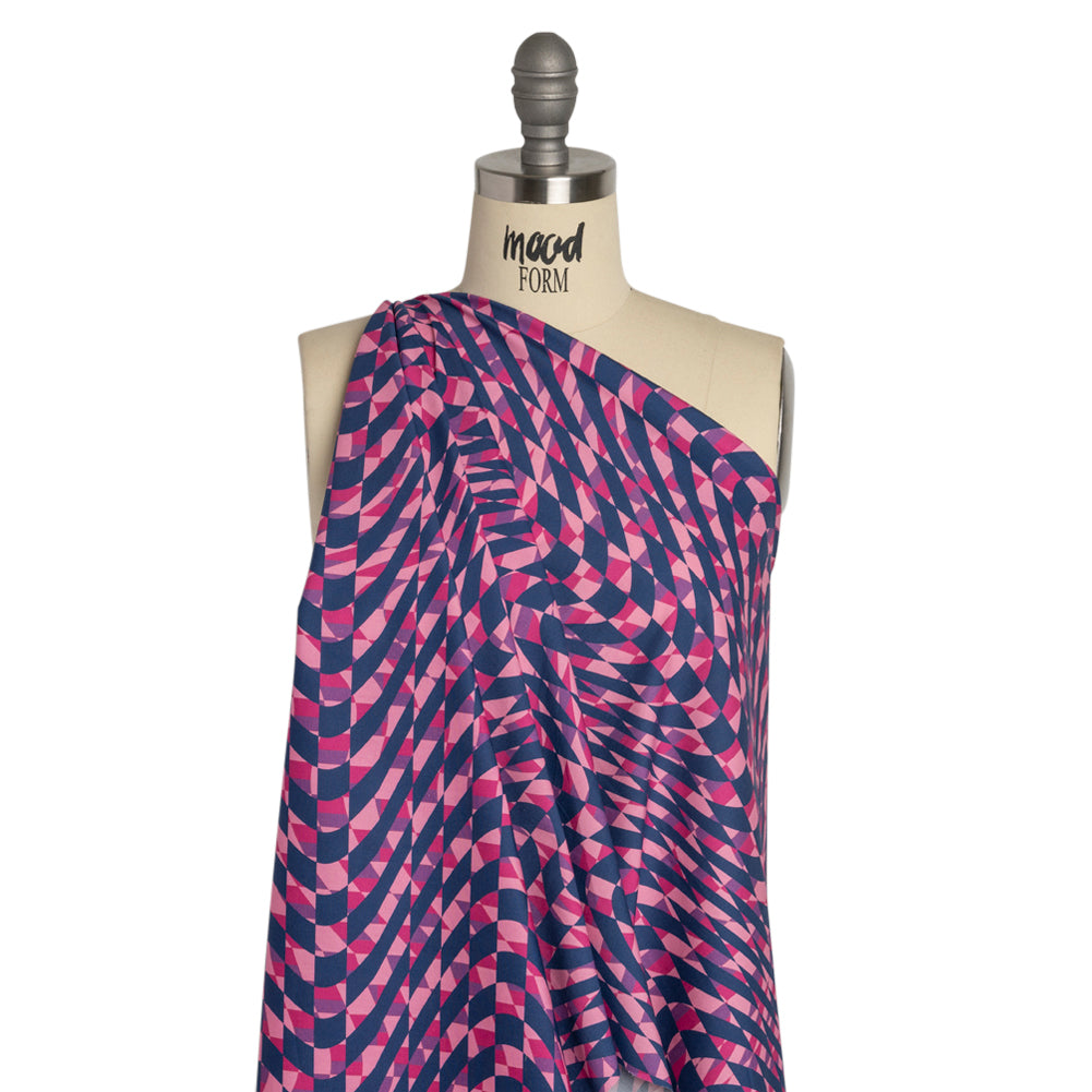Mood Exclusive Pink Picnic Pantomime Stretch Cotton Poplin Drape