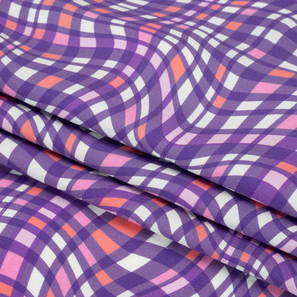 Mood Exclusive Purple Likeness to Liquid Stretch Cotton Poplin Folded