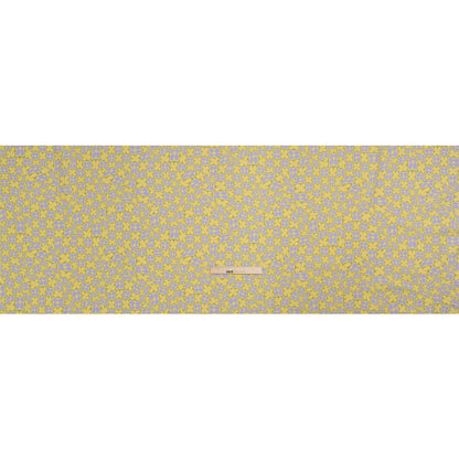 Mood Exclusive Lemon Cyber Checkers Stretch Cotton Poplin Full