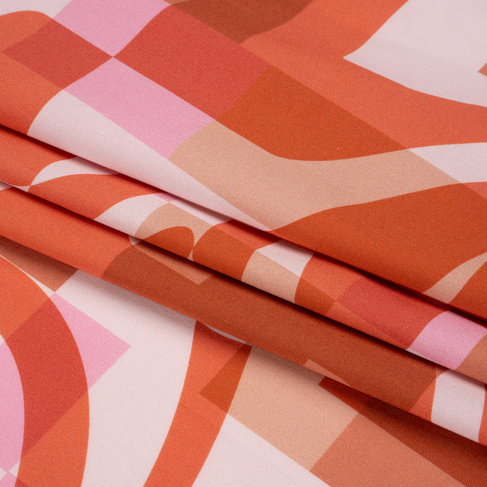 Mood Exclusive Red Game of Haze Stretch Cotton Poplin Folded