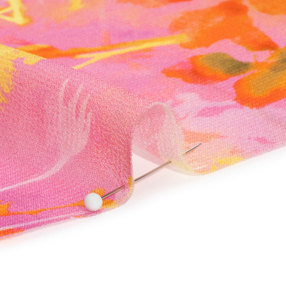 Mood Exclusive Pink Sapling Silhouette Viscose Georgette Folded