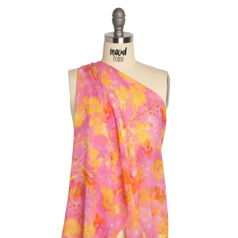 Mood Exclusive Pink Sapling Silhouette Viscose Georgette Detail