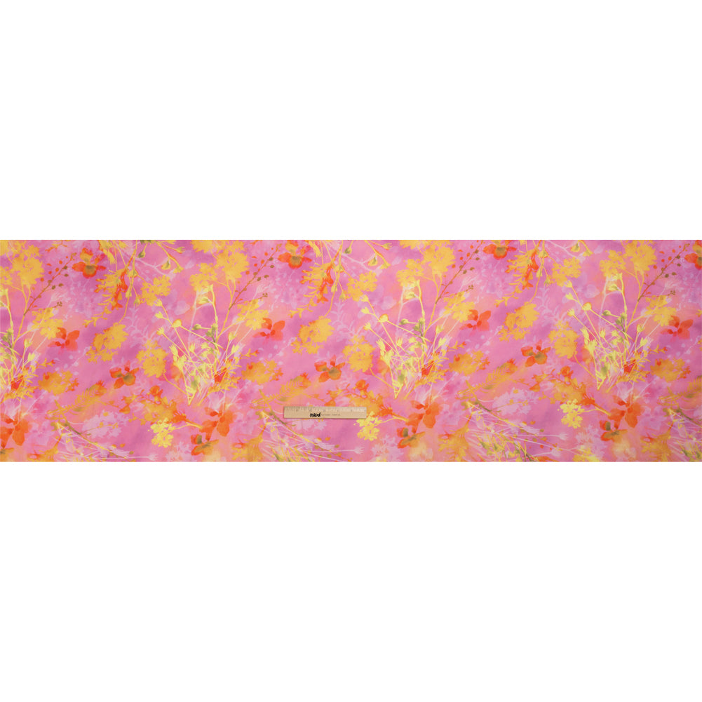 Mood Exclusive Pink Sapling Silhouette Viscose Georgette Drape