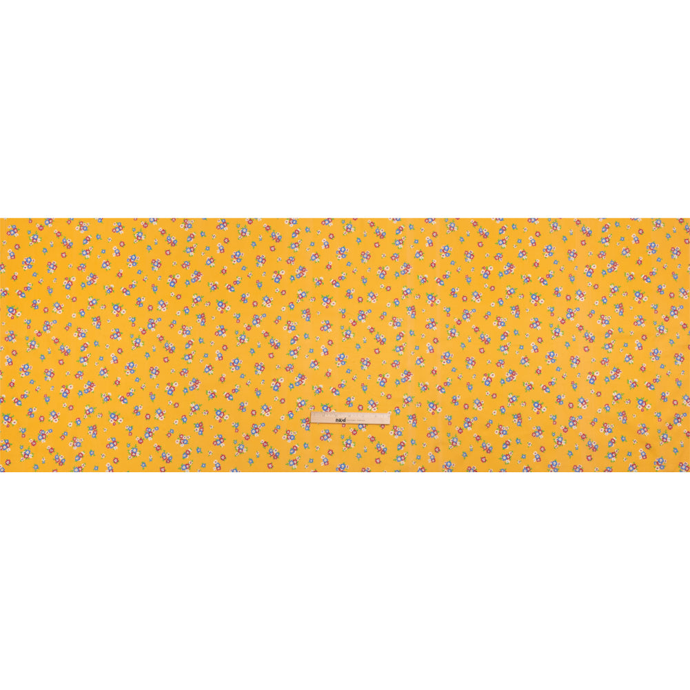 Cotton Voile Print - Yellow, Blue and Red Floral - Mood Exclusive Here We Grow Full