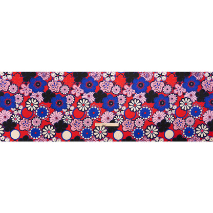 Recycled Polyester Twill Print - Red, Pink and Blue Floral - Mood Exclusive Confectioner's Crocus Full