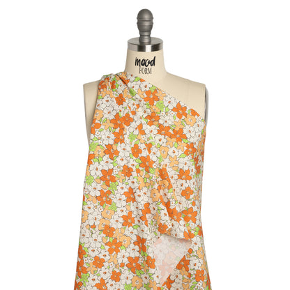 Mood Exclusive White Clementine Fields Cotton Poplin Drape