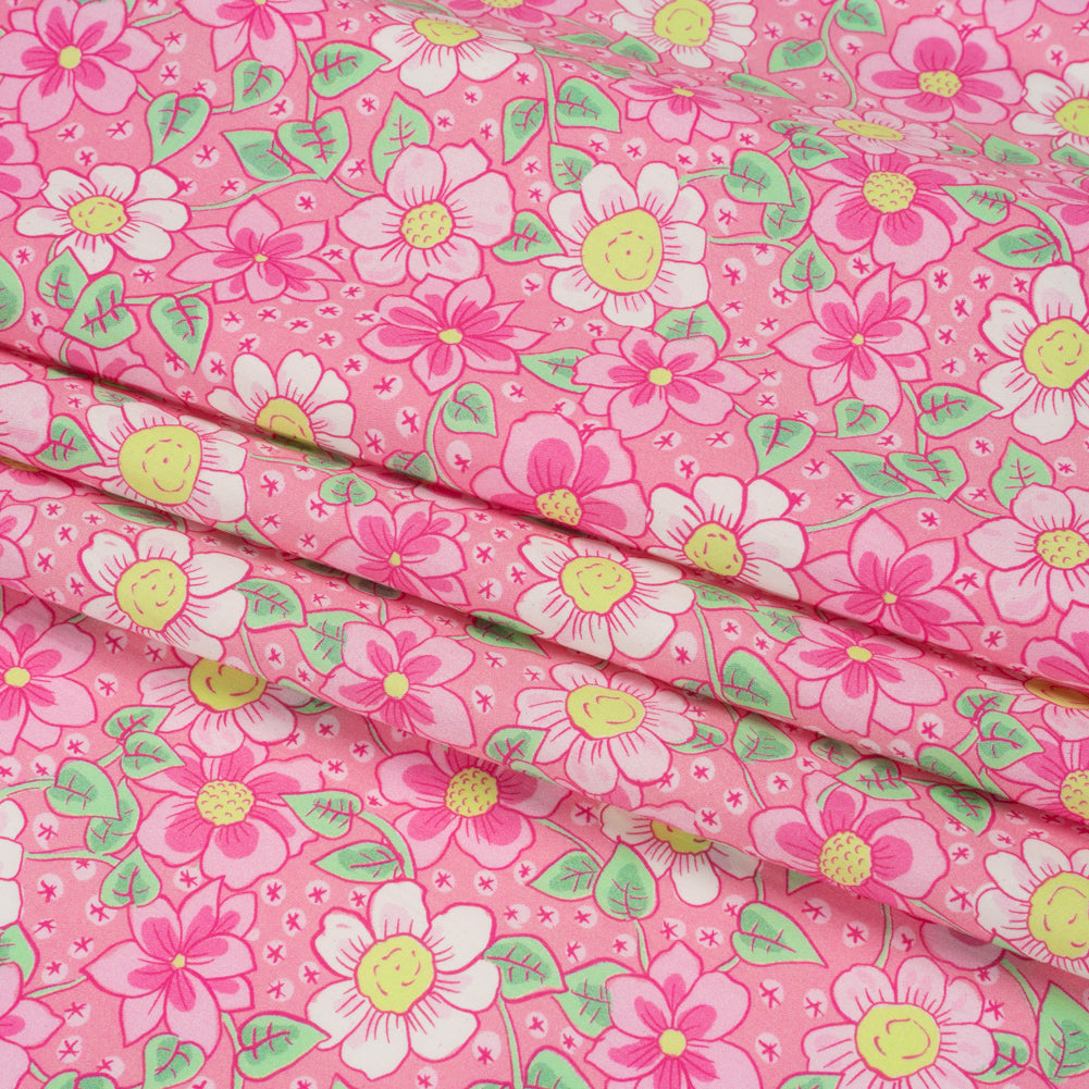 Mood Exclusive Pink Daisy Dipper Cotton Poplin Folded