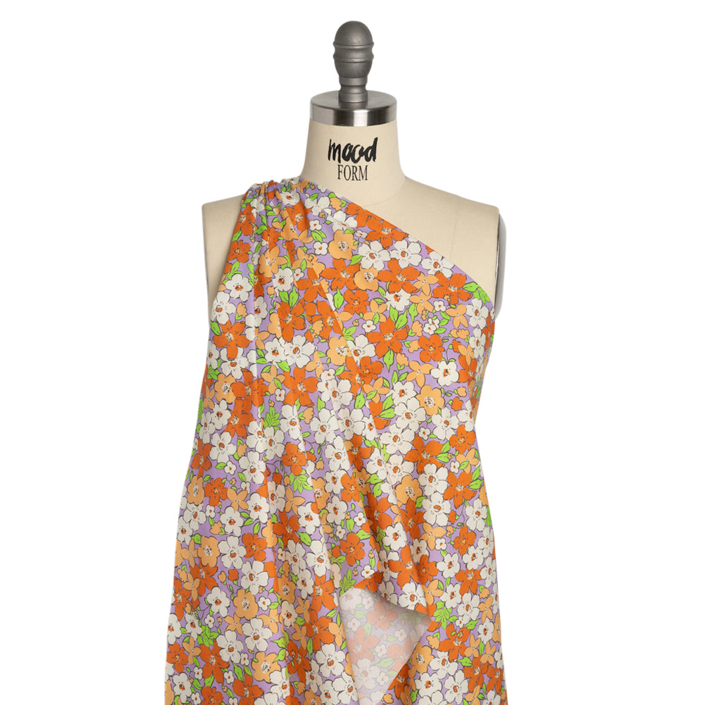 Mood Exclusive Lavender Clementine Fields Cotton Poplin Drape