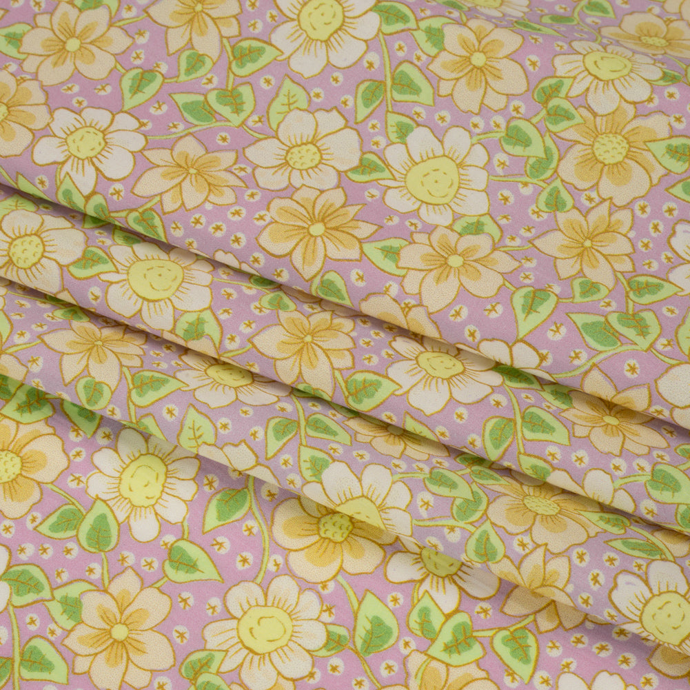 Mood Exclusive Lilac Daisy Dipper Cotton Poplin Folded