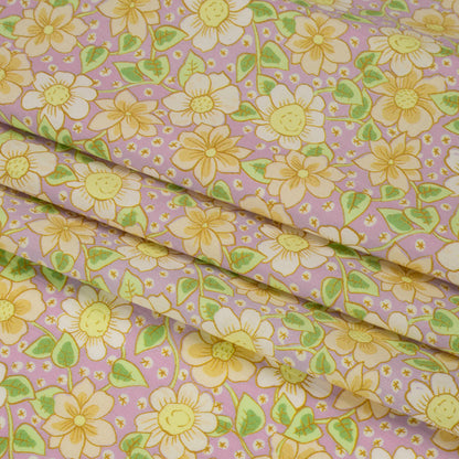 Mood Exclusive Lilac Daisy Dipper Cotton Poplin Folded