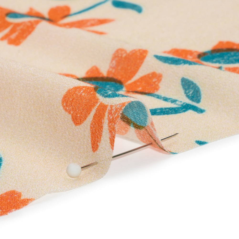 Mood Exclusive Cream Dear Dahlia Viscose Georgette Folded