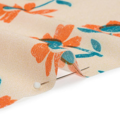 Mood Exclusive Cream Dear Dahlia Viscose Georgette Folded