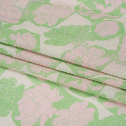 Mood Exclusive Lime Flowering Floor Viscose Georgette Full