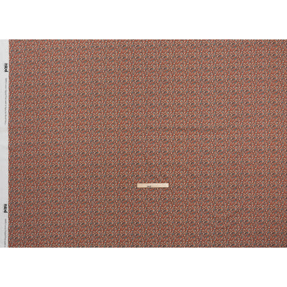 Cotton Poplin Print - Burnt Orange and Teal Leaves - Mood Exclusive Cranberry Corral