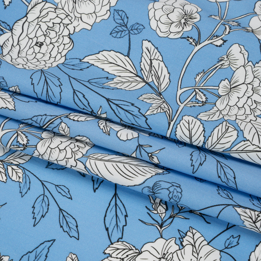 Mood Exclusive Budding Peonies Cotton Poplin Folded