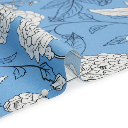Mood Exclusive Budding Peonies Cotton Poplin Detail
