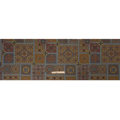 Mood Exclusive Ochre Basilica Bella Metallic Dotted Crinkled Viscose Crepe Drape