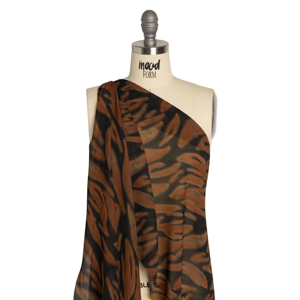 Mood Exclusive Brown Monarch Madness Viscose Georgette Detail