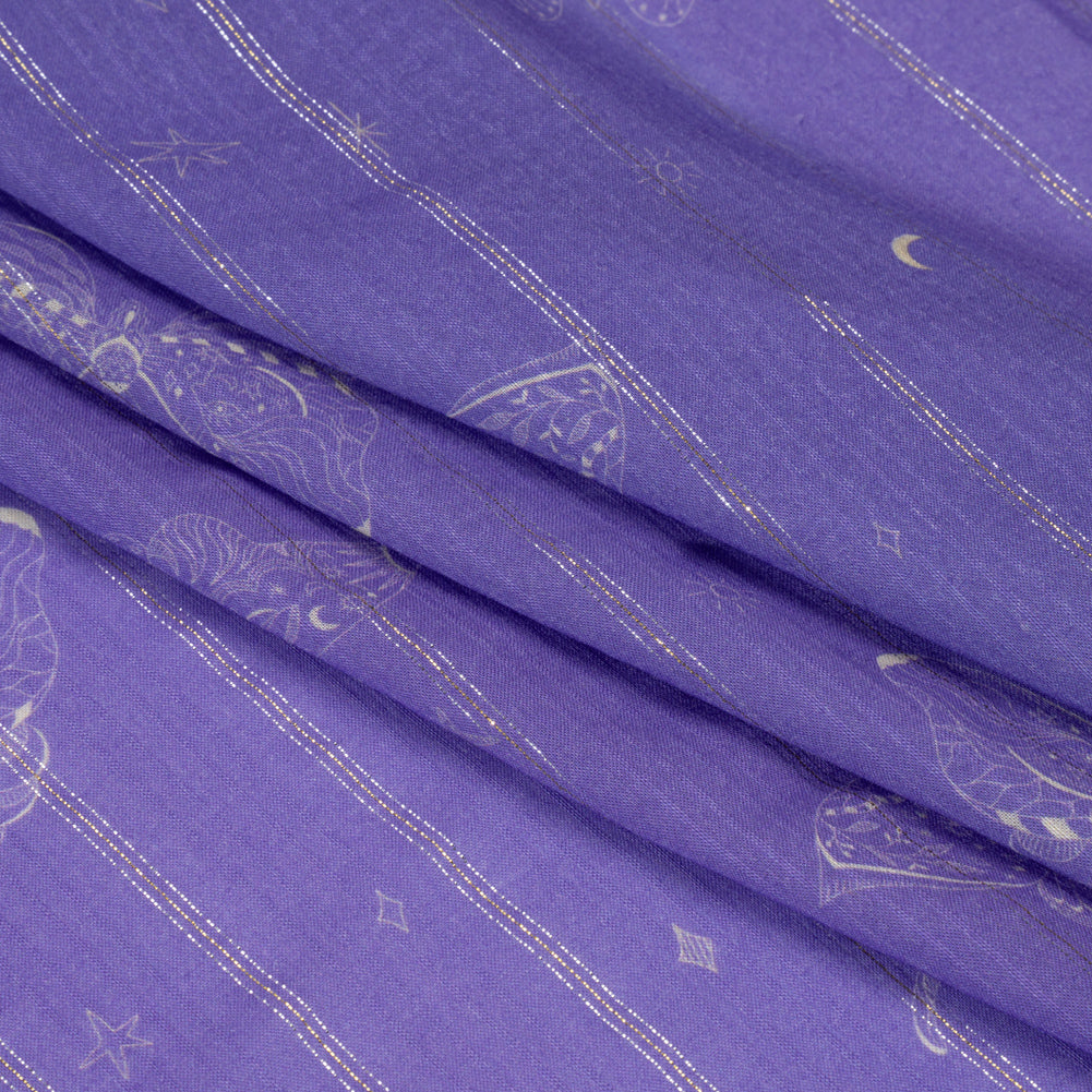 Mood Exclusive Lavender Sky Sanctuary Metallic Pinstriped Viscose Dobby Full