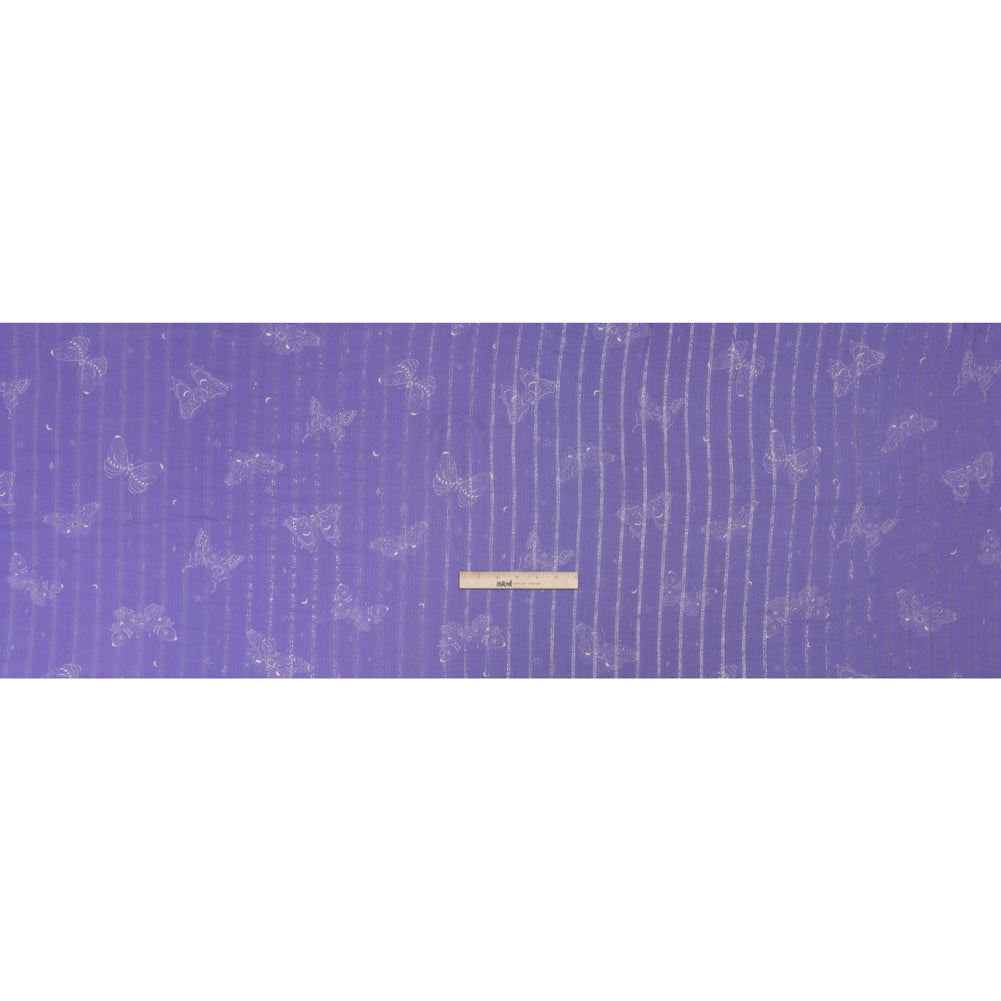 Mood Exclusive Lavender Sky Sanctuary Metallic Pinstriped Viscose Dobby Drape
