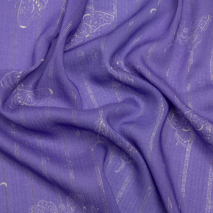Mood Exclusive Lavender Sky Sanctuary Metallic Pinstriped Viscose Dobby