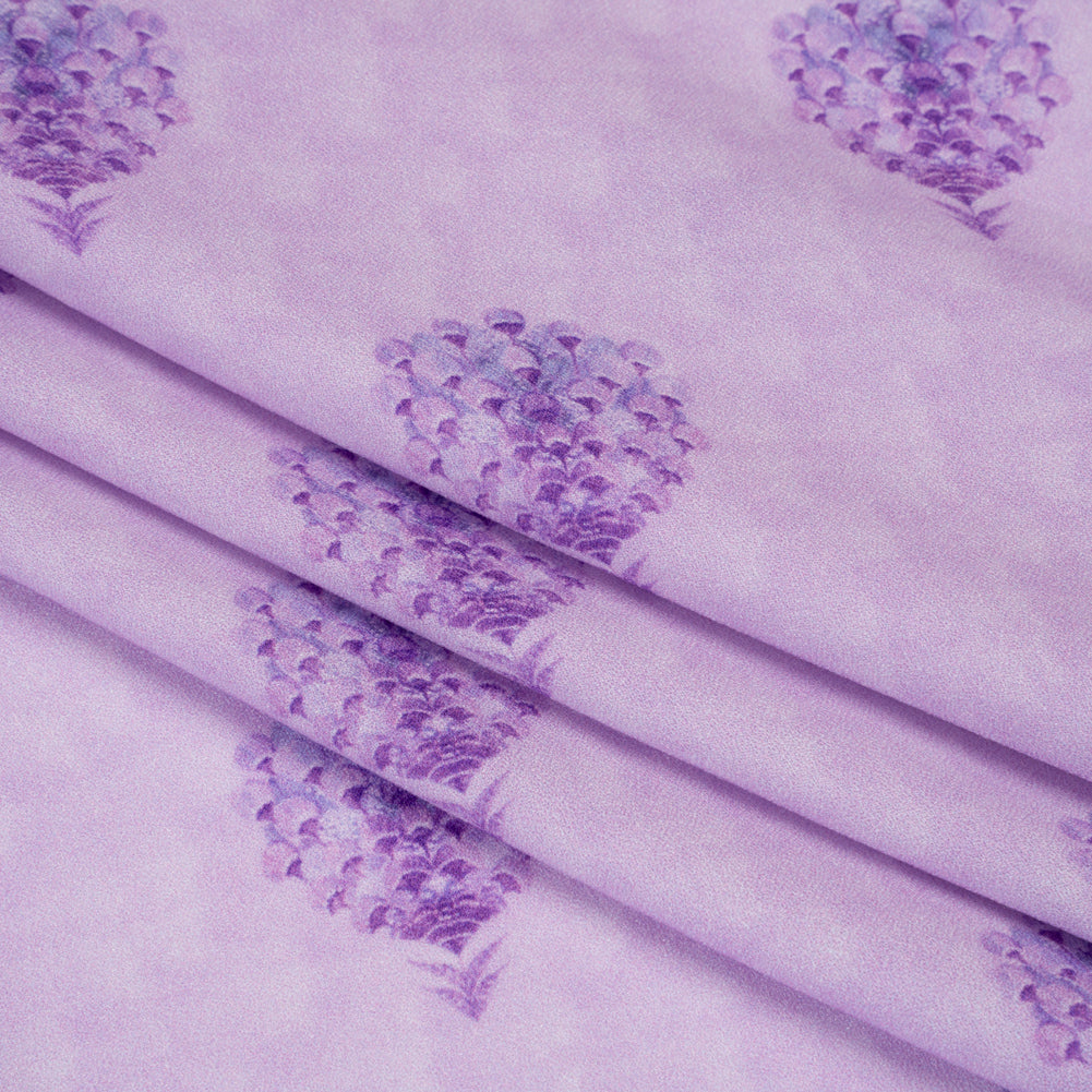 Mood Exclusive Lavender Topiary Lane Viscose Crepe - Folded