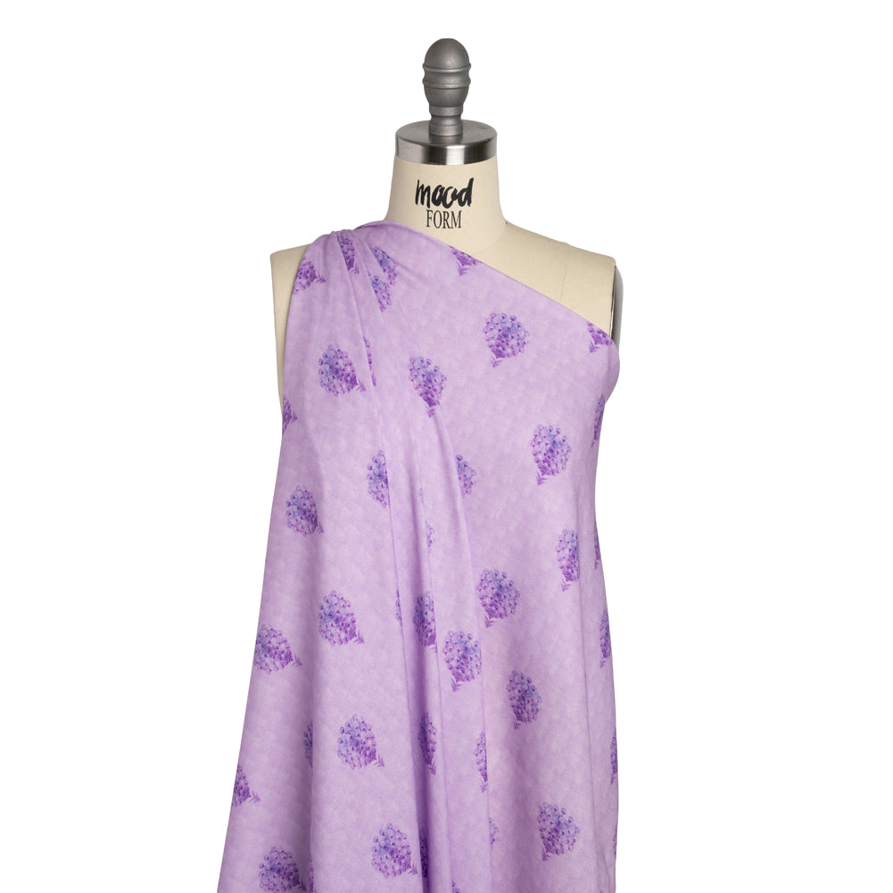Mood Exclusive Lavender Topiary Lane Viscose Crepe - Drape