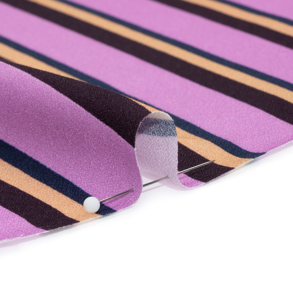 Mood Exclusive Purple Seeing Stripes Viscose Crepe Folded
