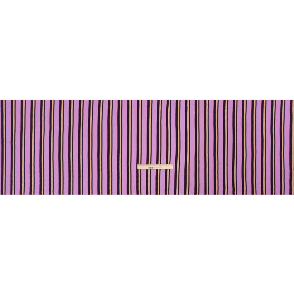 Mood Exclusive Purple Seeing Stripes Viscose Crepe Drape