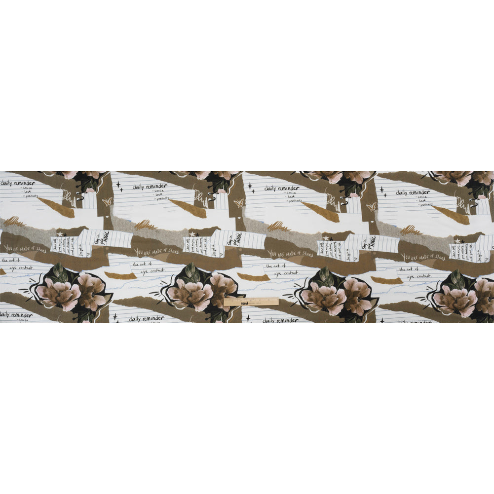 Sustainable Viscose Crepe Print - Beige Note Patchwork - Mood Exclusive Scraps of Self Full