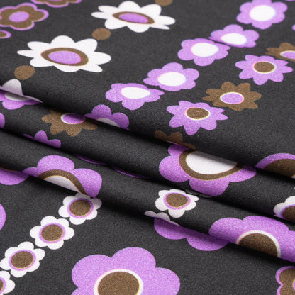 Mood Exclusive Purple Grow As We Go Rayon Challis Folded