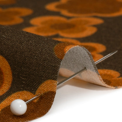 Mood Exclusive Brown Daisy Train Rayon Challis Folded
