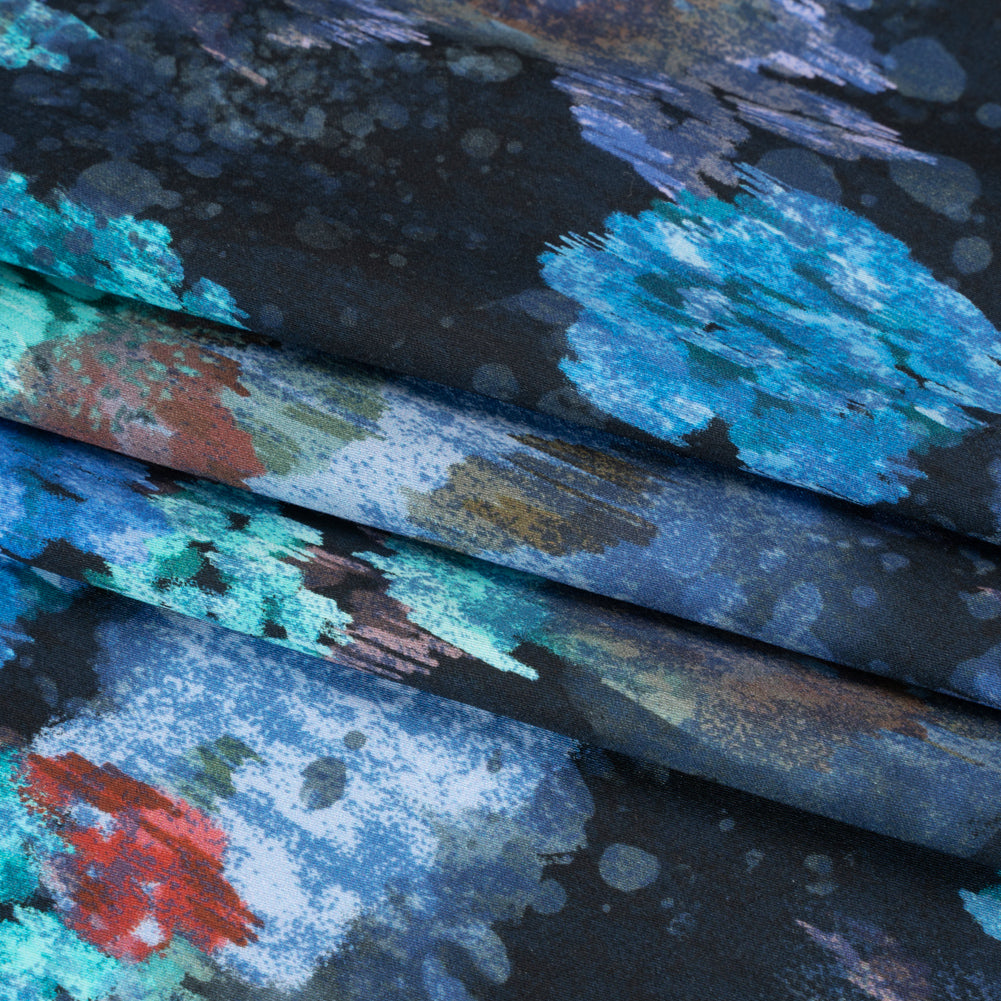Mood Exclusive Blurred Blues Cotton Voile Folded